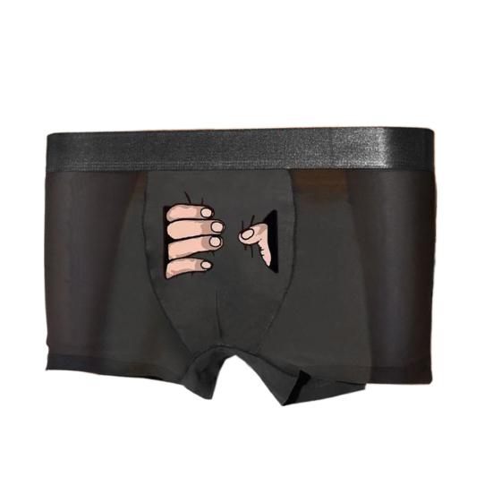 Креативные тонкие защитные прозрачные мужские трусы без ограничений для повседневного ношения боксеры
