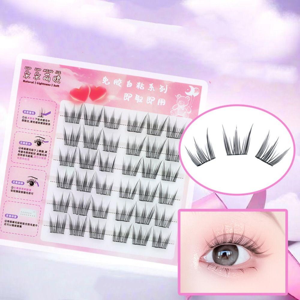 Soft Glue-Free Fake Lashes Long Lasting Eyelashes Extension Ladies Girls