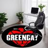 1 шт. Круглый коврик с логотипом группы Greenday для офиса - Идеально подходит для декора офиса или кабинета, Можно стирать в машине, Нескользящая основа, Декоративный коврик для пола