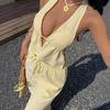 2026 Cross-Border Summer Striped V-Neck Vest & Straight-Leg Pants Set