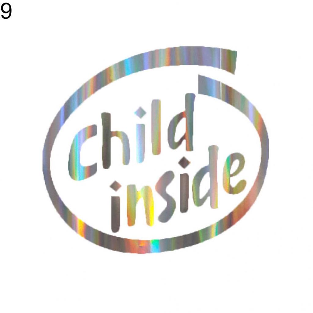 Голографическая наклейка на стекло автомобиля с предупреждением о наличии ребенка в машине