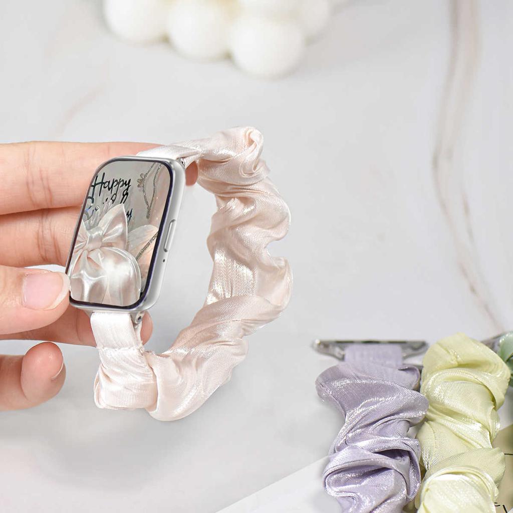 INS Шифоновый Ледяной Шелк Эластичный Ремешок-Скранч для Samsung Galaxy Fit3 SM-R390 Тонкий Девичий Браслет-Петля для Galaxy Fit 3