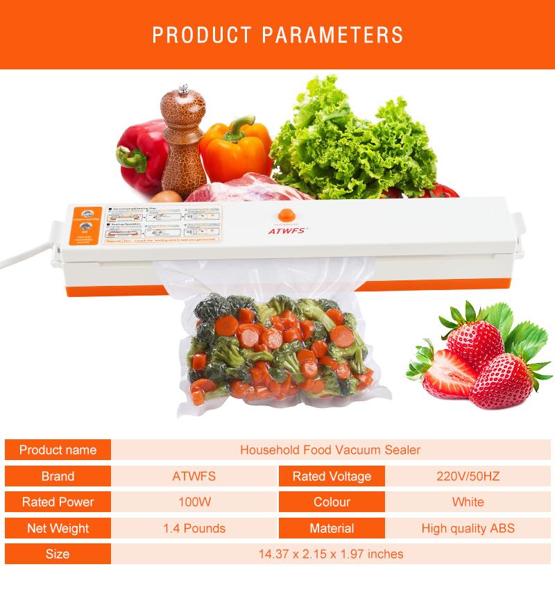 Вакуумный упаковщик, упаковочная машина с вакуумными упаковочными рулонами 12*500 см+20*500 см для пищевых продуктов