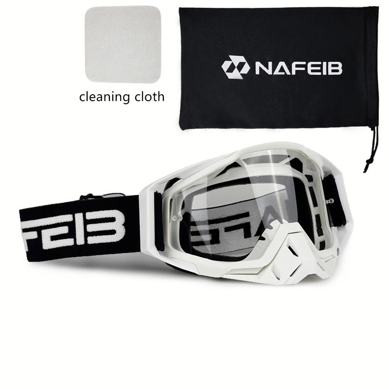 NAFEIB Motorcycle Goggles Men's Riding UV400 Windproof And Sand Resistant Detachable Off-road Helmet Goggles