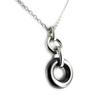 [L0371] - Black Ceramic 'Choreography' Steel Necklace