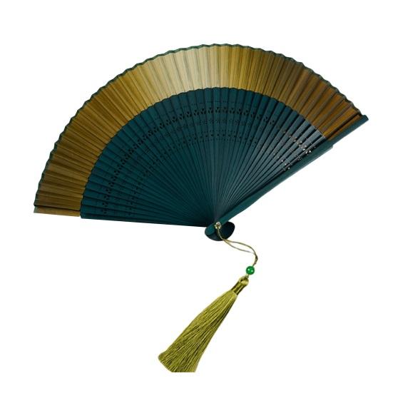 Ancient Fan Hollow Out with Tassels Vintage Bamboo Folding Fan Decor Ladies Hand Fan Daily Use
