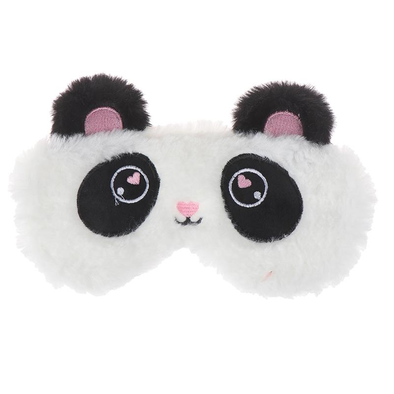 Женская плюшевая маска для глаз с белой пандой, повязка на глаза, повязка на глаза, маска для сна, подарок