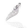 TRUELEMENTS Feather 925 Sterling Feather Pendant Top with Zirconia Women's Necklace, Silver, [Women's Type] (TESV-0207) (Top Only)