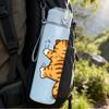 1PC Running Tiger Striped 750ml Color Plastic Sports Water Bottle Leakproof Flip Straw Lid Suitable for Sports Office Home Use