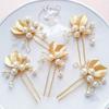Party Hair Ornament Crystal Hairpins Hair Jewelry Bridal Hair Accessories Pearl Leaf Hair Clips