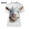 2023 New Funny Animal Goat Men's T-shirts Women's 3D Printing T-shirt Casual Round Neck Short-sleeved Street Style T-shirt Tops