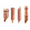 Reusable Penis Enlargement Sleeve Rings Penis Cock Extender Silicone Penis Condom Sex Toy For Men Cock Enlarger Penis Attachment