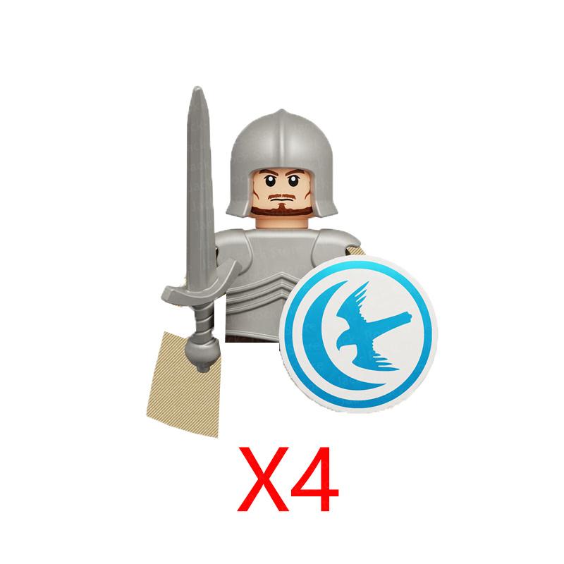 Военные Строительные Блоки Фигурки Солдат Подарки Игрушки Серия Кино Фантастика Средневековый Рыцарь Легион Оружие Щит Флаг MOC