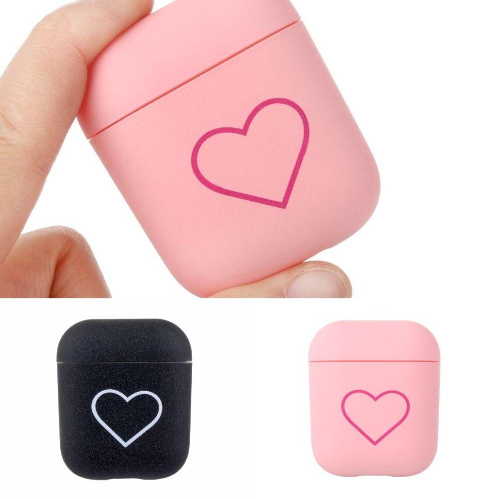 Love Heart Couples Case Hard PC Earphone Case Fashion Headphones Case  FOR Airpods 1