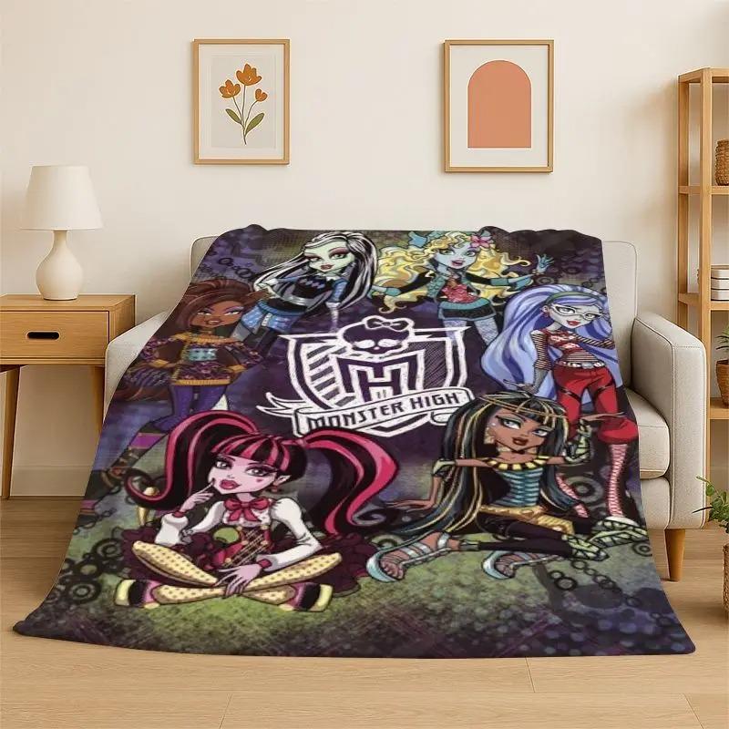 Soft Flannel Blanket M-Monster High Draculaura Vampire Super Comfortable Bedding Sofa Cover Home Decor Gift Teen Boys Girls