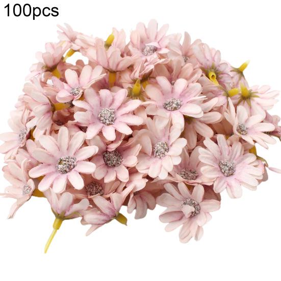 100 шт./пакет, искусственная голова цветка, без полива, антивозрастная, устойчивая к атмосферным воздействиям, прочная, красивая гирлянда, искусственный цветок, свадебный декор