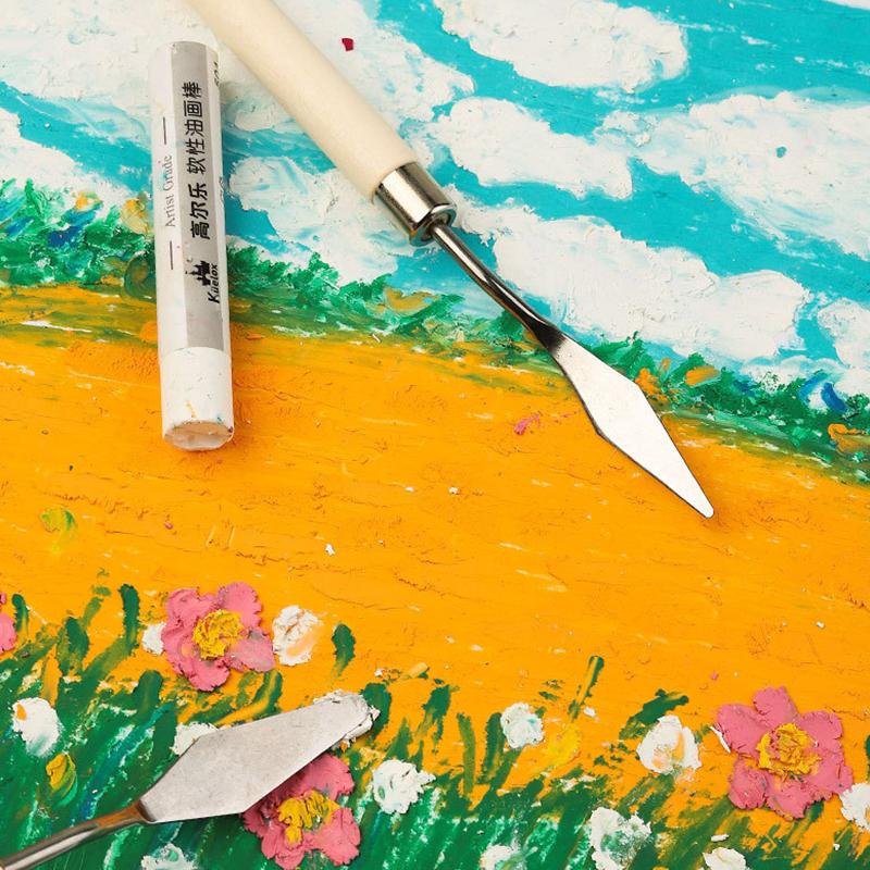 7 шт./набор Ножи для масляной живописи из нержавеющей стали Художественные шпатели Палитровый нож Нож для смешивания масляной краски Скребок Художественные инструменты