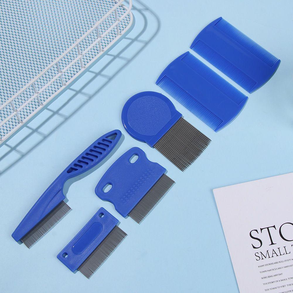 6 Pcs/set Portable Dogs Cats Fine Tooth Pet Flea Comb Dematting Tool Lice Comb Grooming Combs