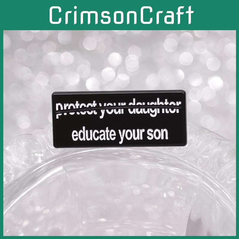 Creative Educational Black Alloy Brooch Featuring Playful Cartoon Characters Perfect For Personal Style