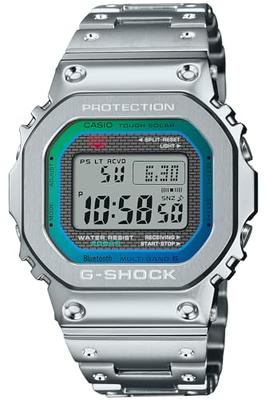 Часы Casio (Аутентичная японская модель) с Bluetooth, Полностью металлические, Радиоуправляемые солнечные часы, GMW-B5000PC-1JF, Мужские, Серебристые