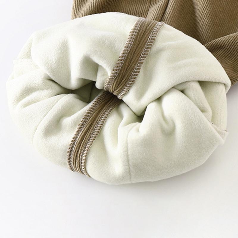 Теплые плюшевые штаны для детей 3-10 лет, свободные брюки с большими карманами