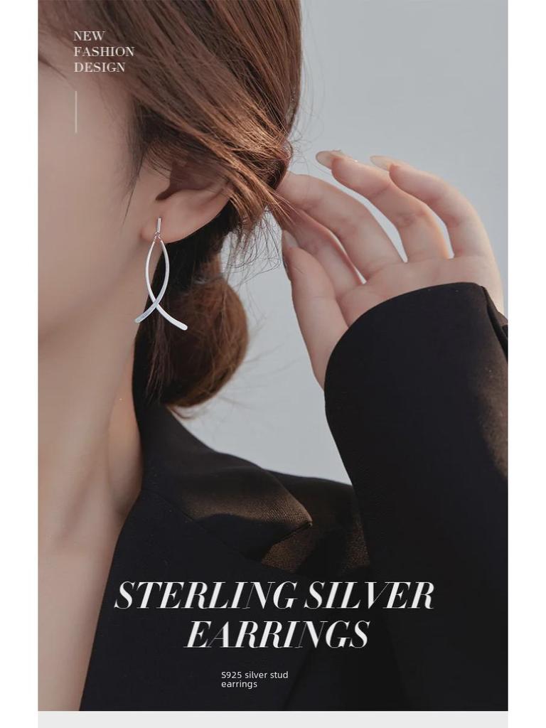 Серьги-крестики Banyan Tree из серебра 925 пробы: Стильный и модный дизайн для женщин