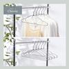 Tamatoshi Steel Hangers, Single, 42cm Wide, Pack of 100, Chrome Plated, Non-Slip, 5-Year Warranty, Developed by a Retail Fixture Manufacturer, Slim, P