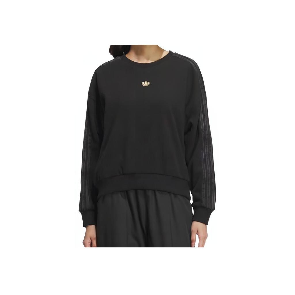 Adidas Спортивная толстовка Originals Street Roaming Series с круглым вырезом и длинным рукавом, женская толстовка черного цвета KB1924