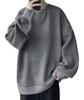 Long Sleeve Fall Loose Solid Plus Sizes [JHIJSC] Men's Hoodie, Fashionable, Fit, Color, Casual, (JP, Alphabet, 3XL, Gray)
