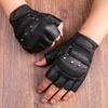 Half Finger Leather Gloves New Men and Women Sports Cycling Mountaineering Outdoor Motorcycle Sunshade Non Slip Fitness PU Gloves