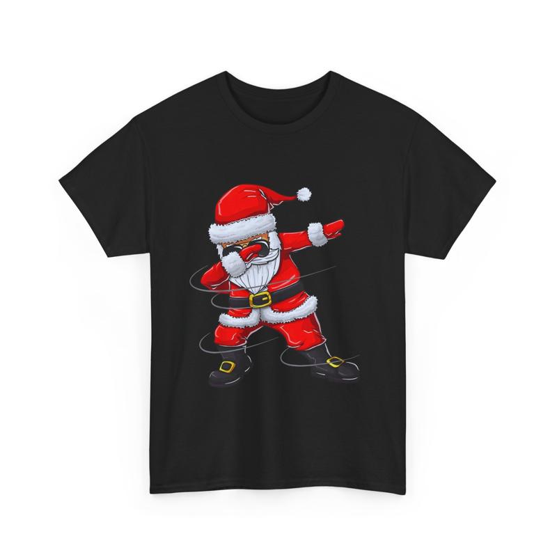 Funny Dabbing Santa Christmas T Shirt Xmas Holiday Festive Tee