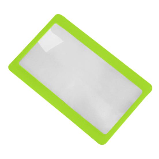 3X PVC Fresnel Lens Magnifier Pocket Credit Card Size PVC Frame Lightweight High Safety Square Lens Shape Magnifier