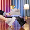 2025 Spring Hot-Selling White Women's Thick-Soled Korean Casual Dad Shoes - Height-Enhancing, Round-Toed