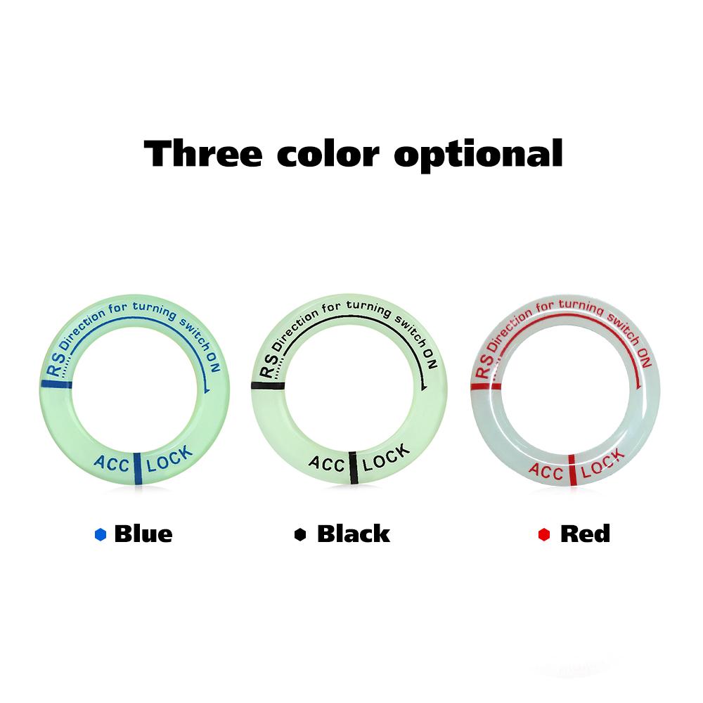 Крышка выключателя зажигания автомобиля светящаяся наклейка на отверстие для кольца для ключей