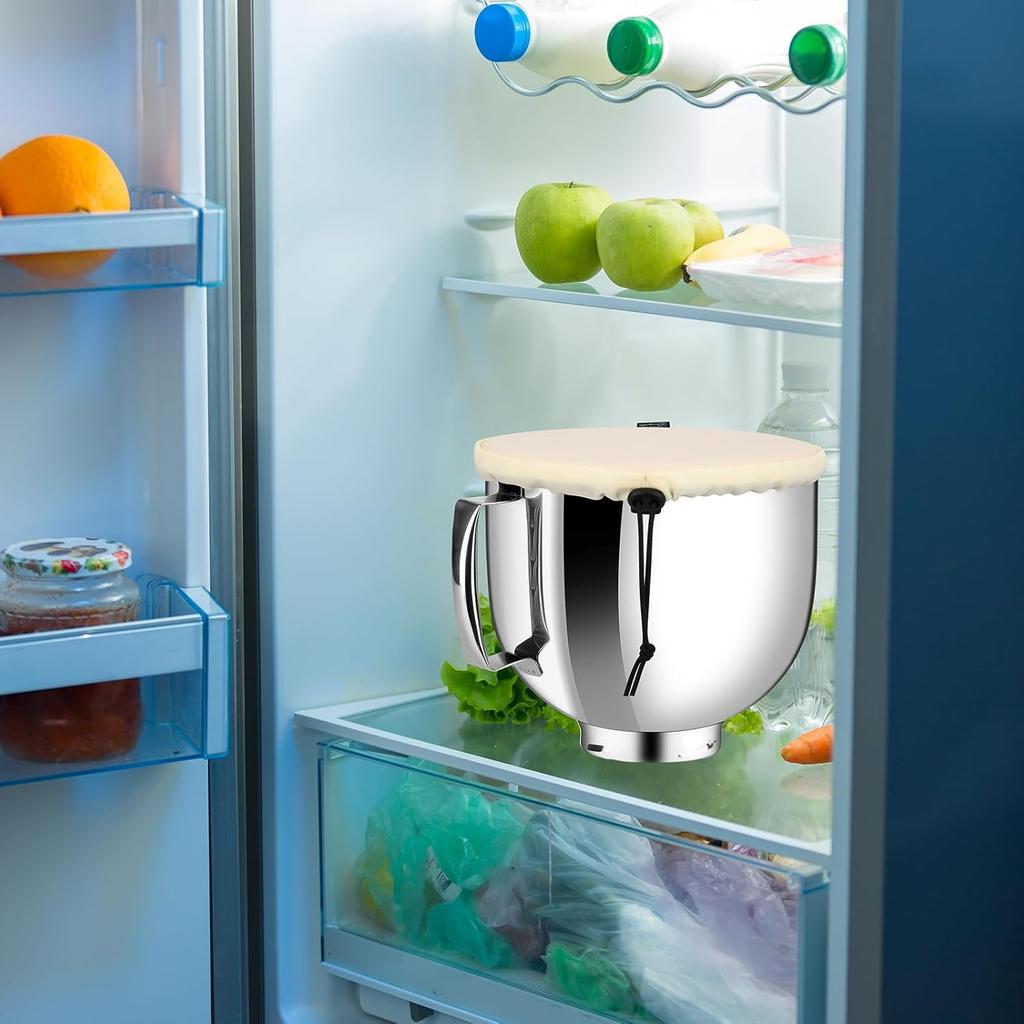 Beautyflier Bowl Covers Compatible with KitchenAid Stand Mixers 4.5/5 Quart Stainless Bowl, Yeast Dough Airtight Bowl Cover, Great Dustproof and