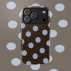 Clmj Ретро Чехол для телефона в горошек для IPhone 17 16e 16 15 14 13 12 11 X XS XR 8 Air Pro Max Plus Роскошная Двухслойная Задняя Крышка