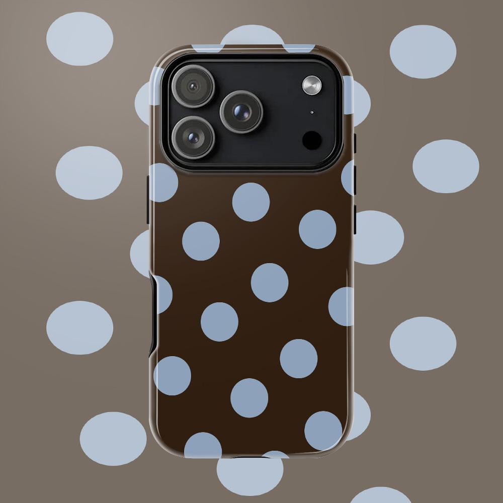 Clmj Ретро Чехол для телефона в горошек для IPhone 17 16e 16 15 14 13 12 11 X XS XR 8 Air Pro Max Plus Роскошная Двухслойная Задняя Крышка
