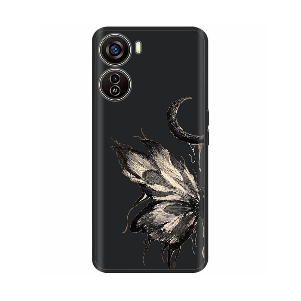 Для ZTE Blade V50 Дизайн Чехол Милый Чехол для Телефона Мягкие Силиконовые Чехлы Для ZTE BladeV50 Дизайн Задняя Крышка ТПУ Черный Бампер Fundas