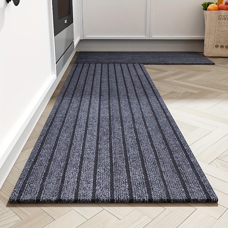 Kitchen Stripe Carpets Rug Stain-resistant, Water-resistant, Non-slip, Rubber Backing Bathroom Mat Carpet House Carpet Modern Home Decor