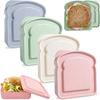 Portable Toast Storage Box Transparent Sandwich Meal Box Fashion Sandwich Container  Household