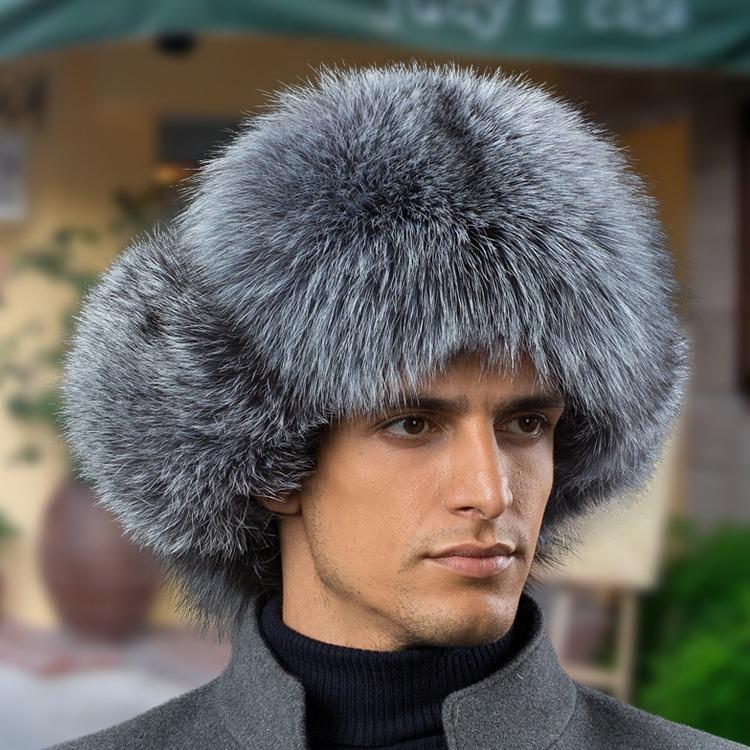 Женская шапка из 100% натурального меха из натурального меха чернобурки, пушистые шапки-ушанки, зимние толстые теплые модные шапки-бомберы с ушками