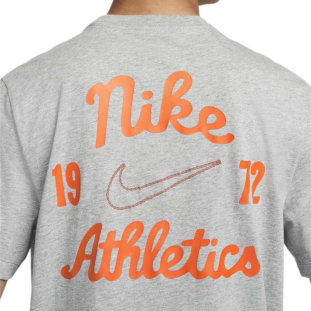 Nike Винтажная повседневная футболка с коротким рукавом с надписью «Письмо», мужские топы, темно-серый цвет FV3773-063