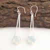 Молочный опал камень стерлинговое серебро бохо висячие серьги-капли элегантные серьги-крючки ювелирные изделия EE-136-14