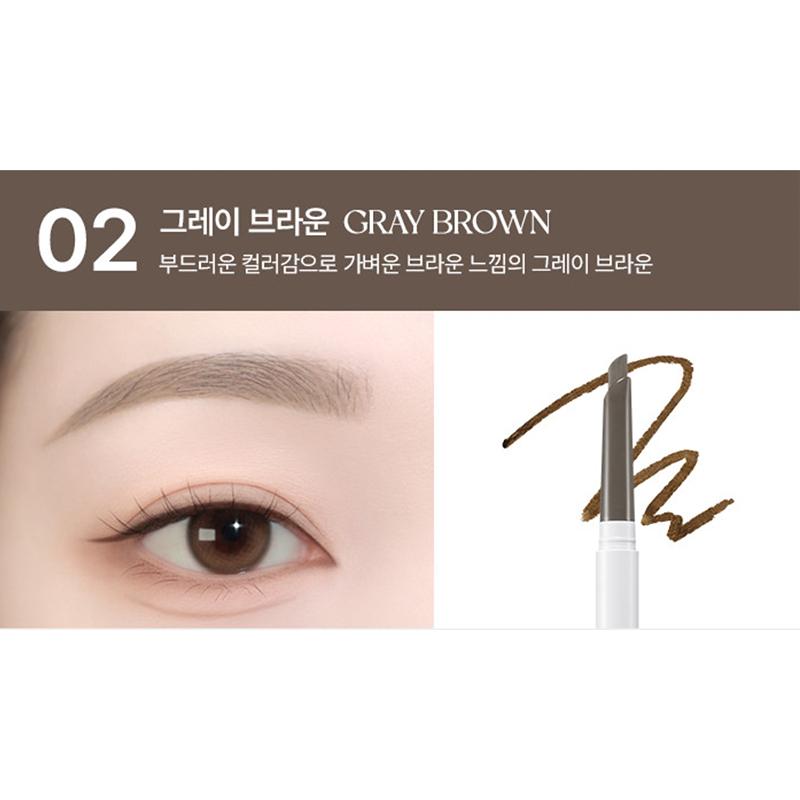 Карандаш для бровей WAKEMAKE Natural Hard Brow Pencil 0,1 г (1+1 набор)