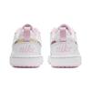 Nike Детские кроссовки Court Borough Low 2 SE GS Floral Swoosh Белый Светло-Арктически-Розовый Многоцветный CK5426-100