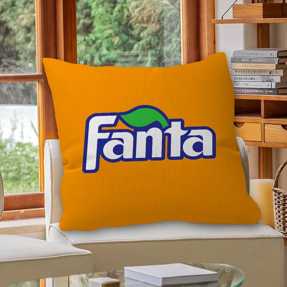 Смешная наволочка с логотипом F-Fanta, декоративная подушка для автомобиля, чехол для подушки на диван, в машину, рождественский подарок 40x40см 45x45см