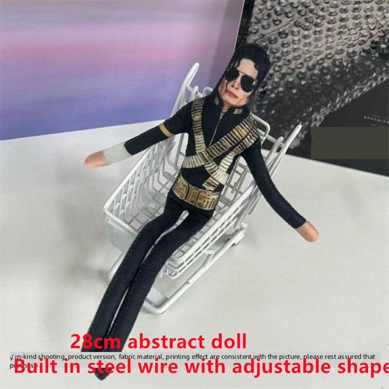 Michael Jackson Cosplay Prop Doll Plush Figure Abstract Joint Mobility Dolls Soft Stuffed Room Decoration Props Collection Gift