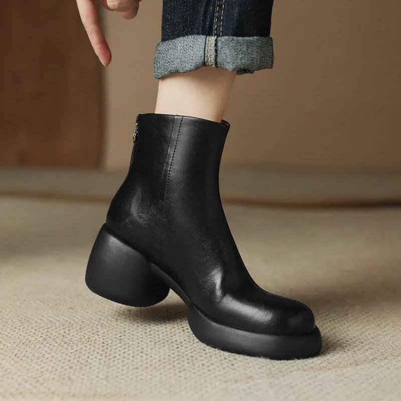 Ankle Boots for Women New In Autumn Winter 2025 High Quality Booties Designer Luxury Comfortable and Elegant Woman Short Shoes