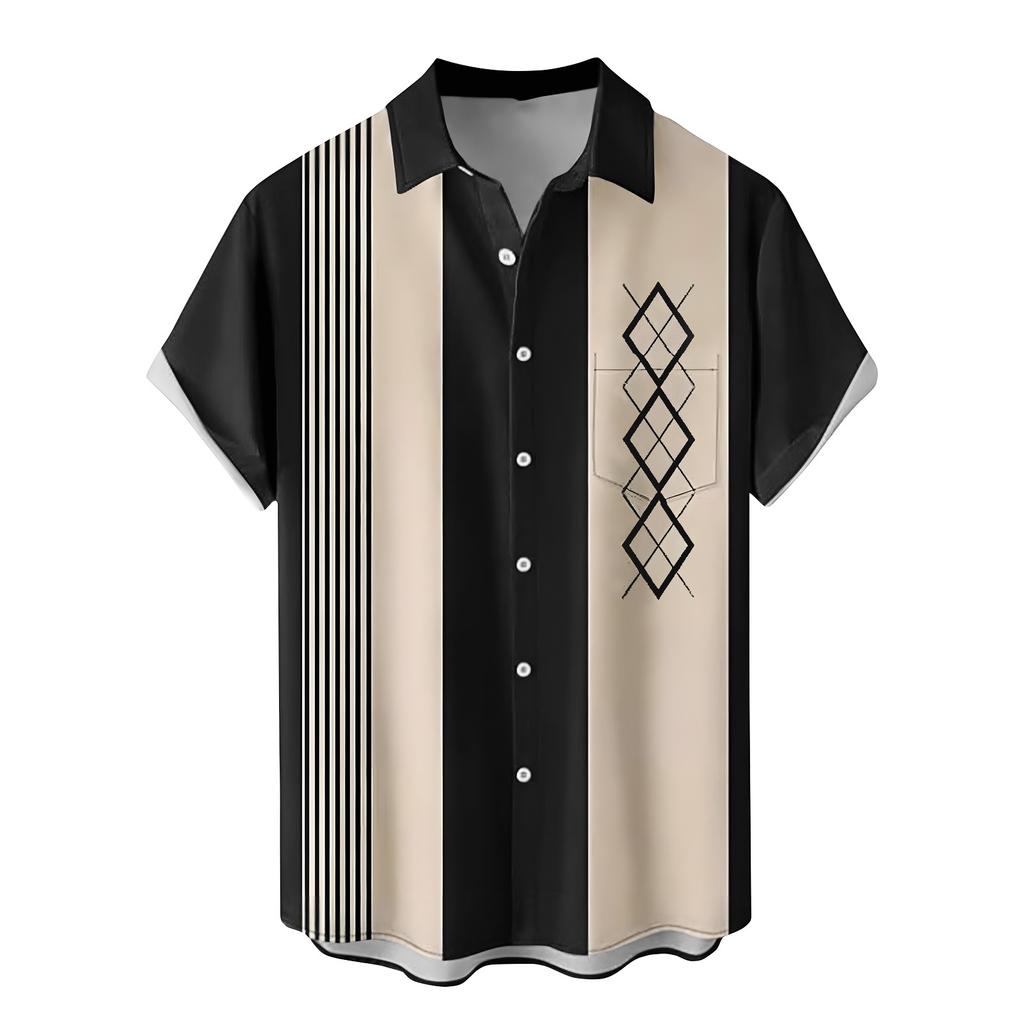 Мужские гавайские рубашки с короткими рукавами и пуговицами с принтом. Мужские повседневные модные рубашки с короткими рукавами.