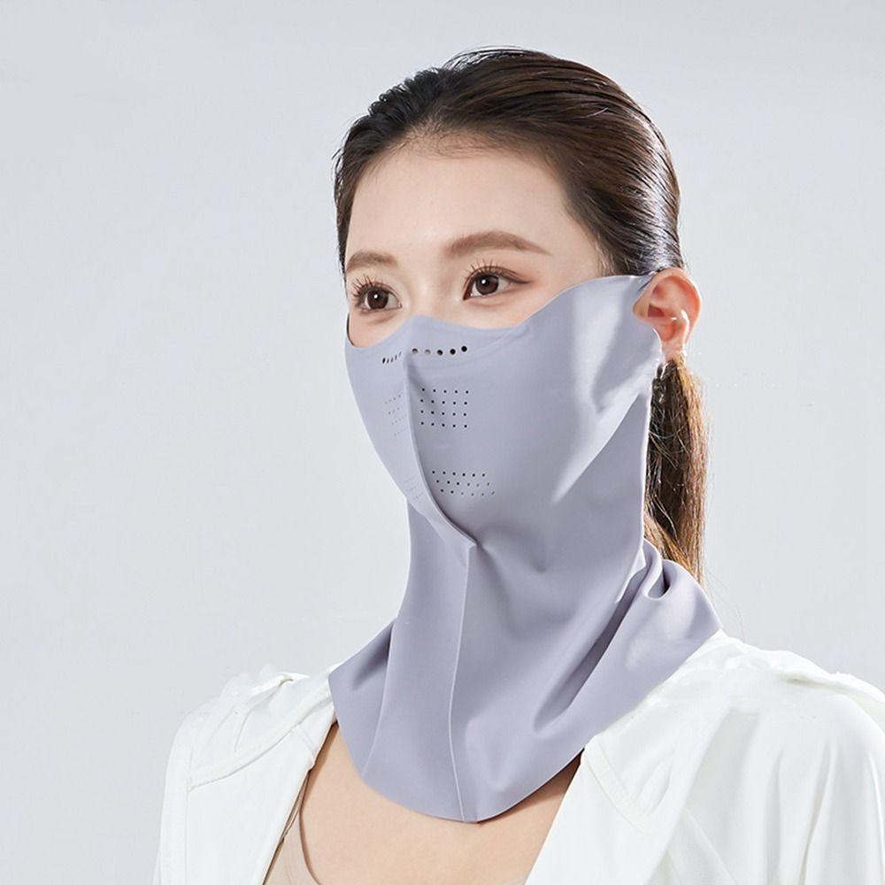 Sunscreen Face Scarf Ice Silk Mask Face Mask Face Cover Adjustable Sunscreen Mask Cycling